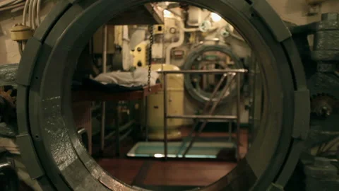 Submarine hatchway Stock Footage 87653024