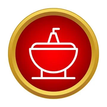 Submarine icon navigating red circular button symbol イラスト素材
