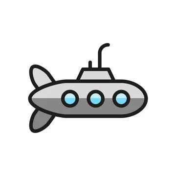 Submarine icon vector design templates simple and modern Stock Illustration