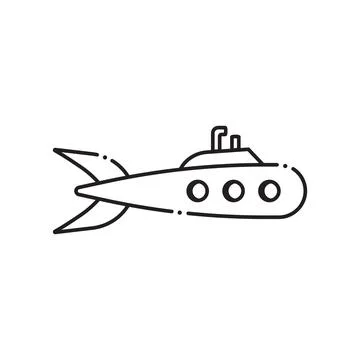 Submarine icon vector Stock Illustration
