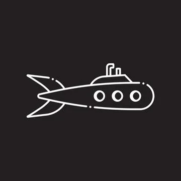 Submarine icon vector Stock Illustration