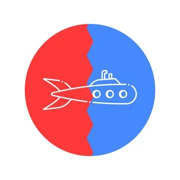 Submarine icon vector Stock Illustration