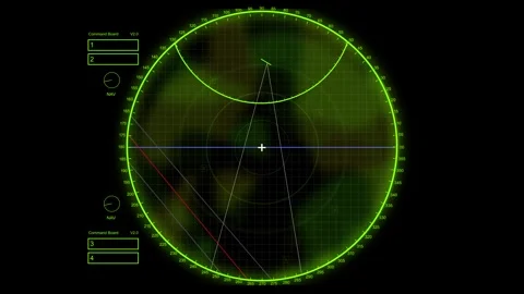 Submarine Interface Navigation SONAR radar screen for Corner Pin - Modern  Stock Footage 294959846