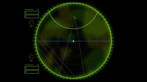 Submarine Interface Navigation SONAR radar screen for Corner Pin - Modern  Fotos de archivo