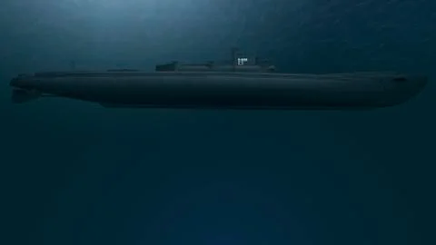 Submarine Model Illustrazione stock