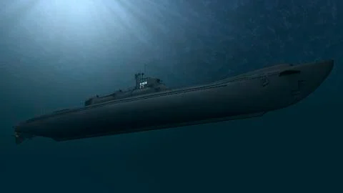 Submarine Model Stock Illustration