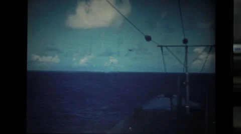 Submarine moving in ocean Stock Footage 37597179