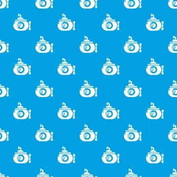 Submarine ocean pattern vector seamless blue イラスト素材