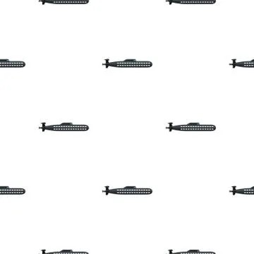Submarine pattern flat 库存插图