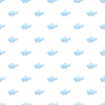 Submarine pattern representing underwater exploration and travel Stock Illustration