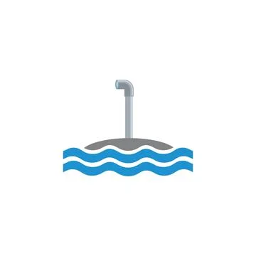 Submarine periscope icon vector illustration concept Stock Illustration