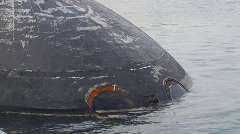 Submarine returns to base Stock Footage 35551374