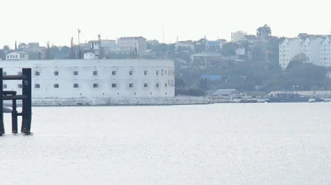 Submarine returns to base Stock Footage 35557111