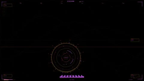Submarine Satcom Relay HUD ? Sci-Fi Sonar Animation 4K Stock Footage 330699920