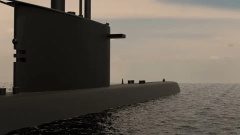 Submarine ship Stock Footage 288059344