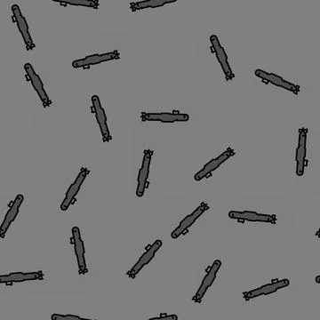 Submarine ship vector seamless pattern Stock Illustration