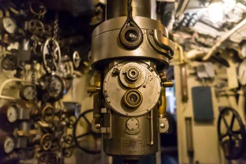 The submarine's periscope Stock Photos