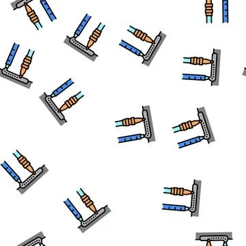 Submerged arc welding vector seamless pattern Stock Illustration