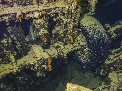 Submerged objects in the seas and oceans Stock Photos