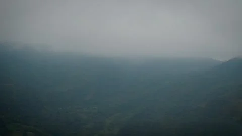Submerged Perspective Within Boundless Cerulean Haze Engulfing Relief Stock Footage 316863828