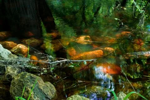 Submerged rocks 스톡 사진