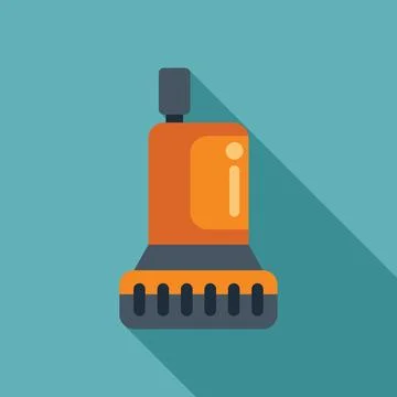 Submersible pump casting a shadow, plumbing equipment for water removal Stock Illustration