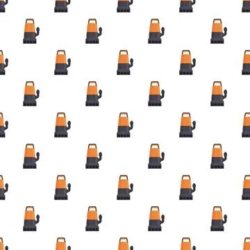 Submersible pump objects creating seamless pattern Stock Illustration