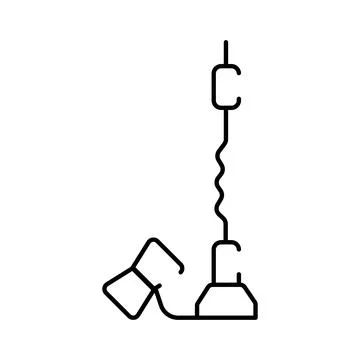 Submersible pump water drainage system line icon Stock Illustration
