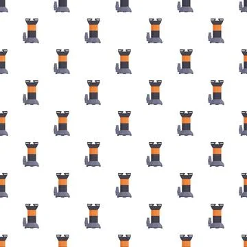 Submersible water pump electrical device seamless pattern Stock Illustration