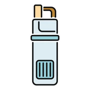 Submersible water pump outline vector icon illustration Stock Illustration