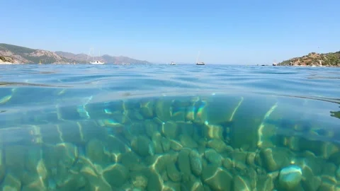 Submersion in crystal clear water Video stock 141547823