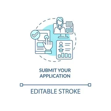 Submit application concept icon Stock Illustration