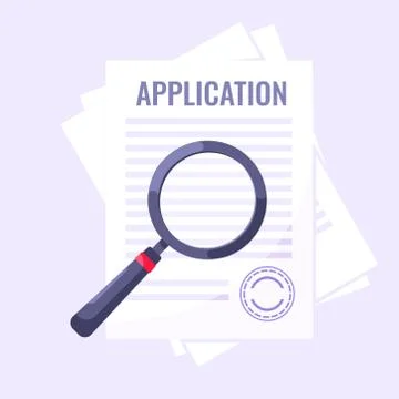 Submit application document form flat style design icon sign vector illustration Stock Illustration