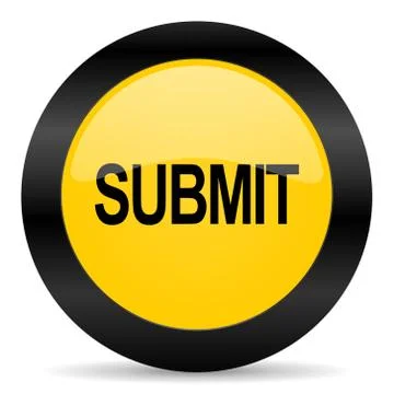 Submit black yellow web icon イラスト素材
