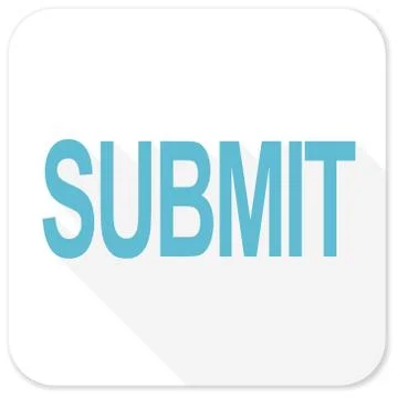 Submit blue flat icon Illustrazione stock