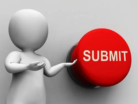Submit button means enter application or document Stock Illustration