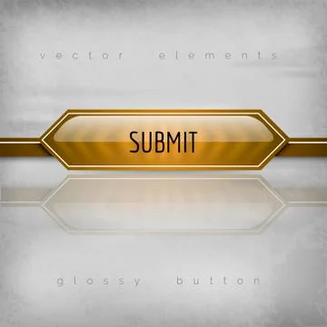 Submit Button - Modern plastic buttons with sharp corners. Stock Illustration