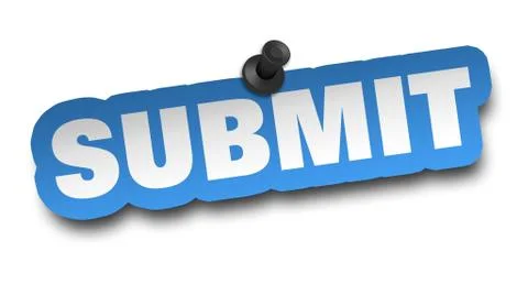 Submit concept 3d illustration isolated Stock Illustration