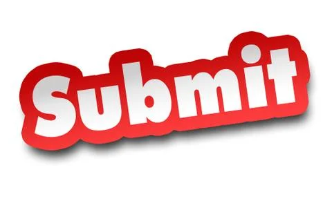 Submit concept 3d illustration isolated Stock Illustration