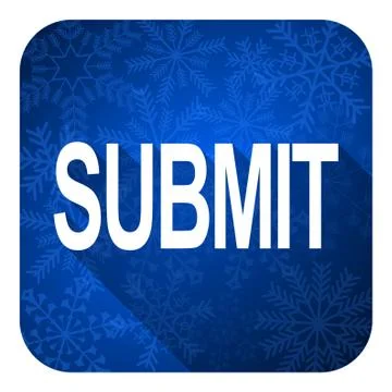Submit flat icon, christmas button. Illustrazione stock