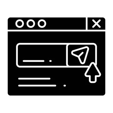 Submit Glyph Icon Stock Illustration