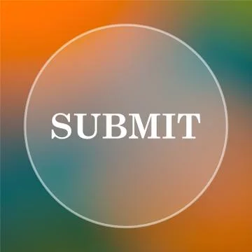 Submit icon. Internet button on colored  background.. Illustrazione stock