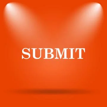 Submit icon. Internet button on orange background.. イラスト素材
