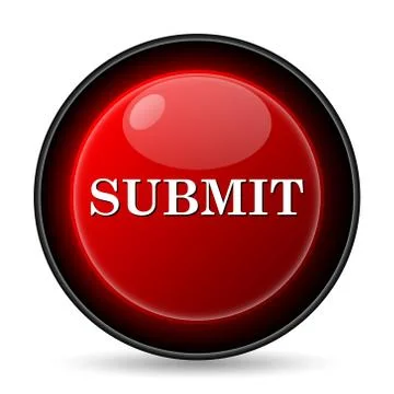 Submit icon. internet button on white background.. Illustrazione stock