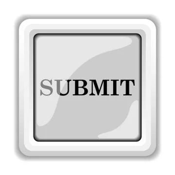 Submit icon. internet button on white background.. Illustrazione stock