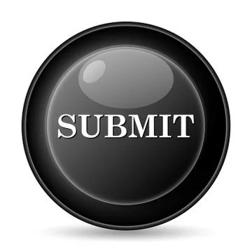 Submit icon. internet button on white background.. Illustrazione stock