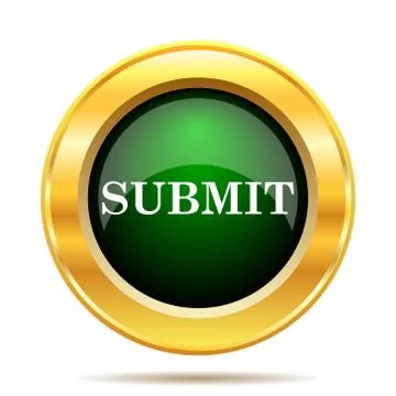 Submit icon. Internet button on white background.. Illustrazione stock