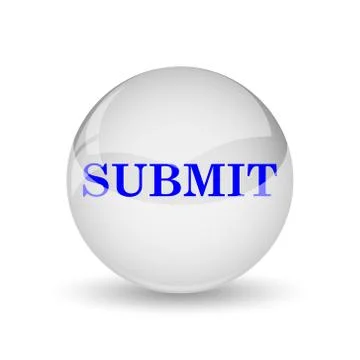 Submit icon. Internet button on white background.. Illustrazione stock