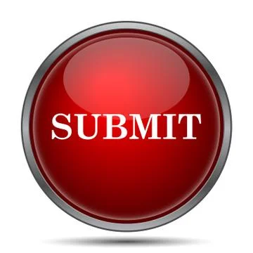 Submit icon. Internet button on white background.. Illustrazione stock