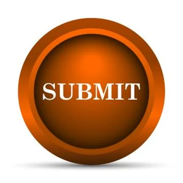 Submit icon. Internet button on white background.. Illustrazione stock